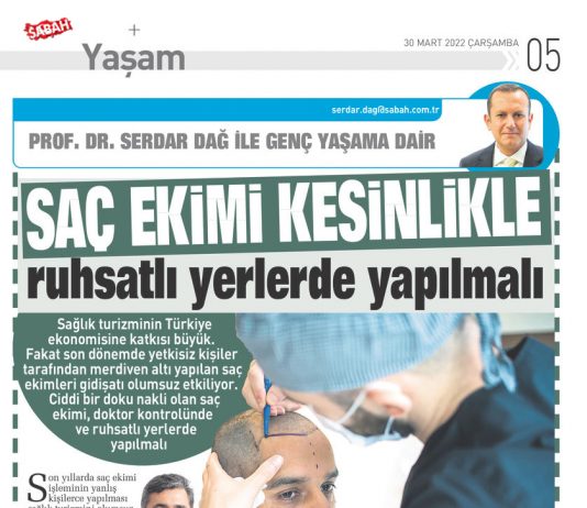 Saç ekimi kesinlikle ruhsatlı yerlerde yapılmalı