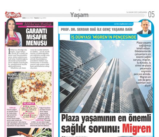 Plaza yaşamının en önemli sağlık sorunu: Migren